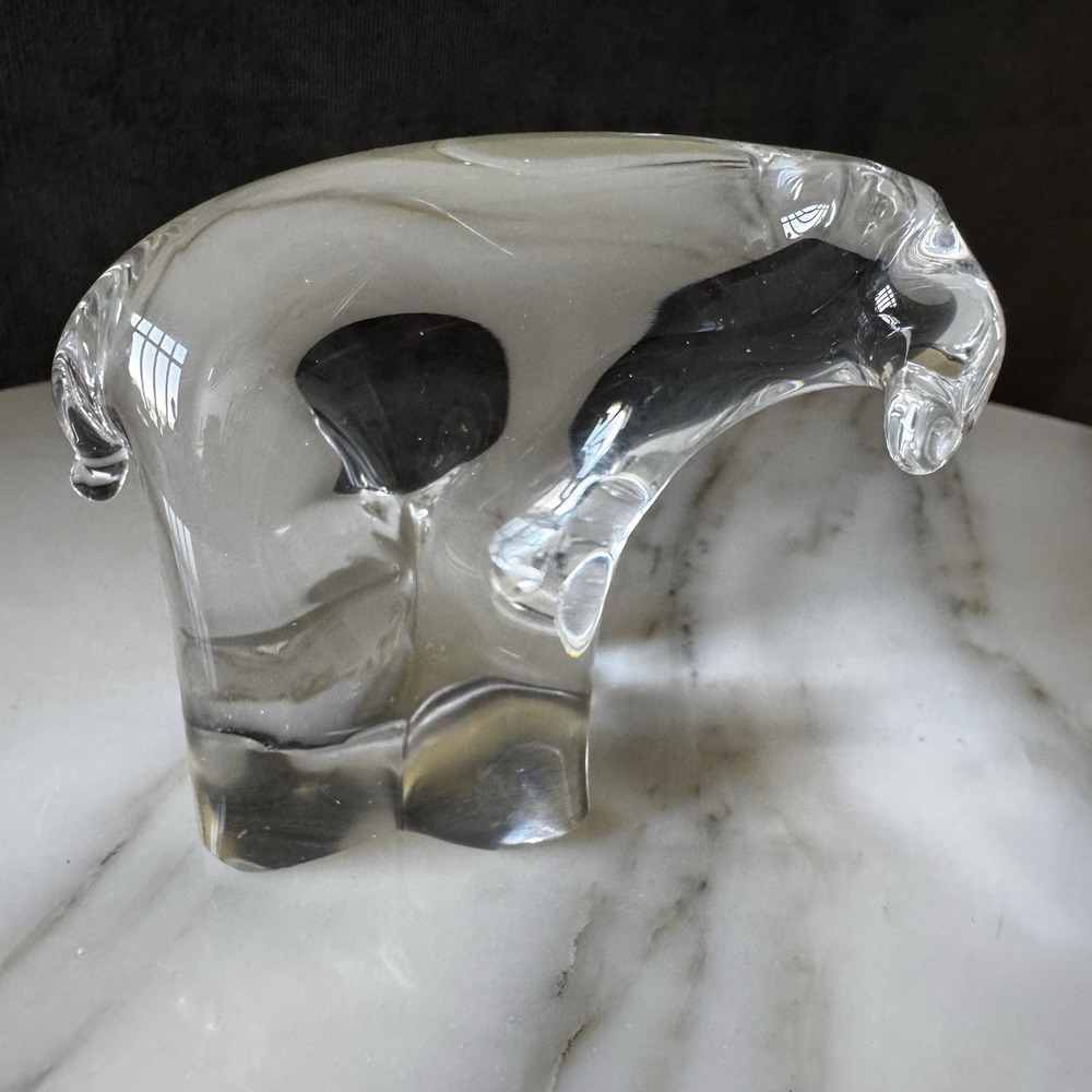 Glass Polar Bear Vintage Swedish Hand Made Glass Sculpture